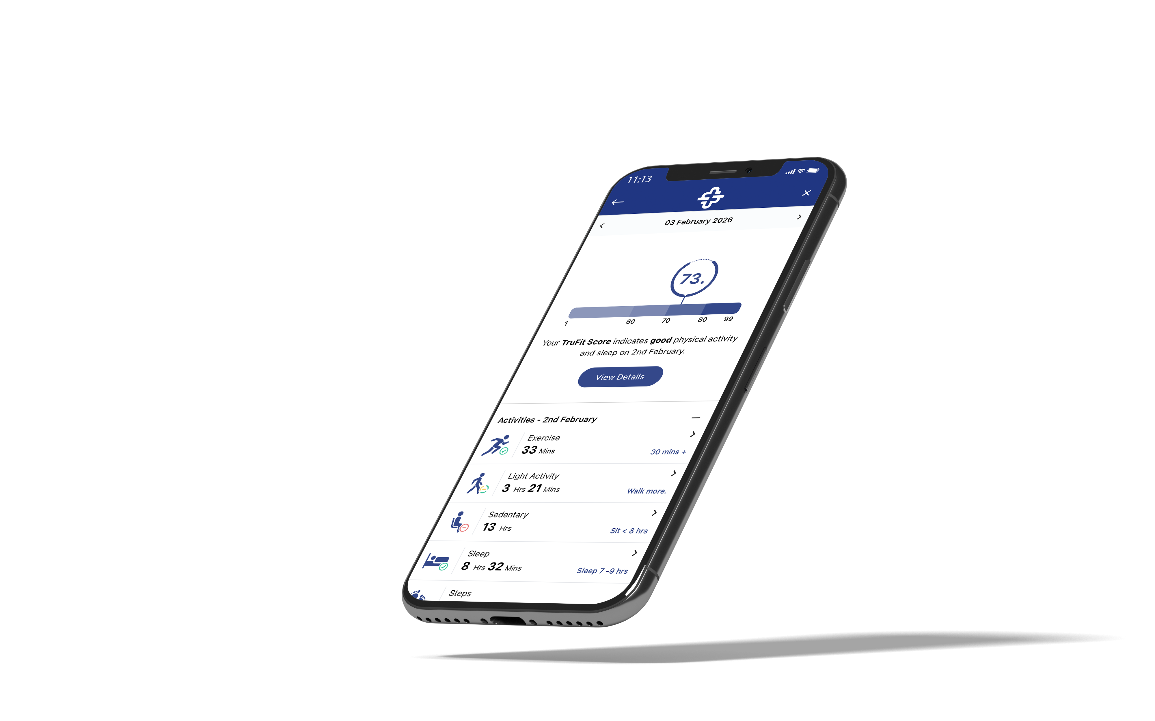 Wellness engagement mobile screen